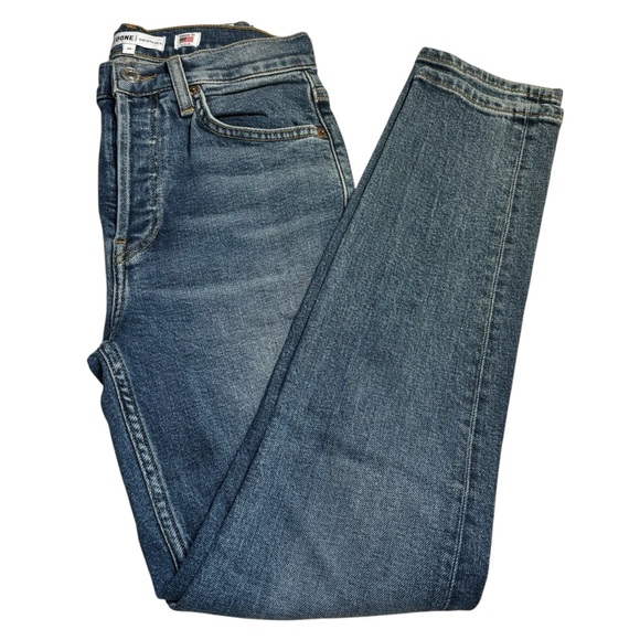 Re/Done Denim - RE/DONE Jeans Size 24 Originals 90s High Rise Ankle Crop Mid-70s Wash Made USA